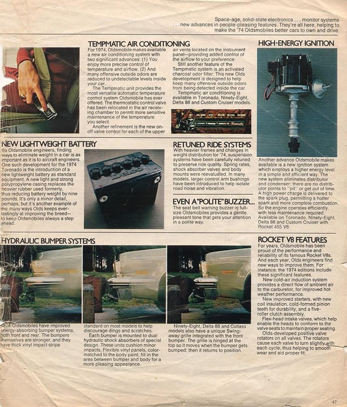 1974 Oldsmobile Full-Line Brochure Page 6